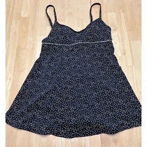 Le Cove Woman's Black & White Polka Dot One Piece Swimsuit Size 12